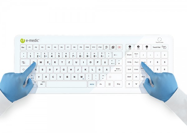 Glastastatur e-medic™ Glas Tastatur GL